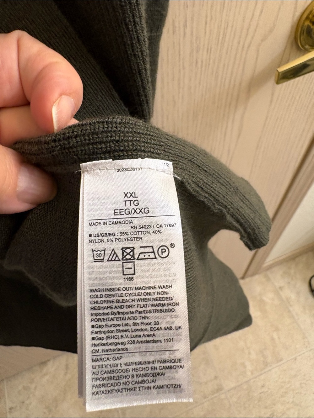 GAP Olive Green Knit Cardigan XXL - Picture 3 of 4